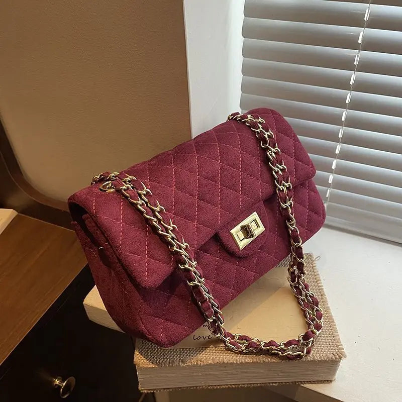 sac bandouliere rouge matelasse