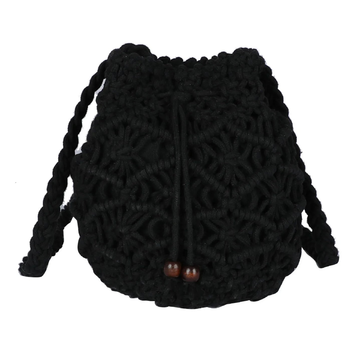 sac bourse crochet noir