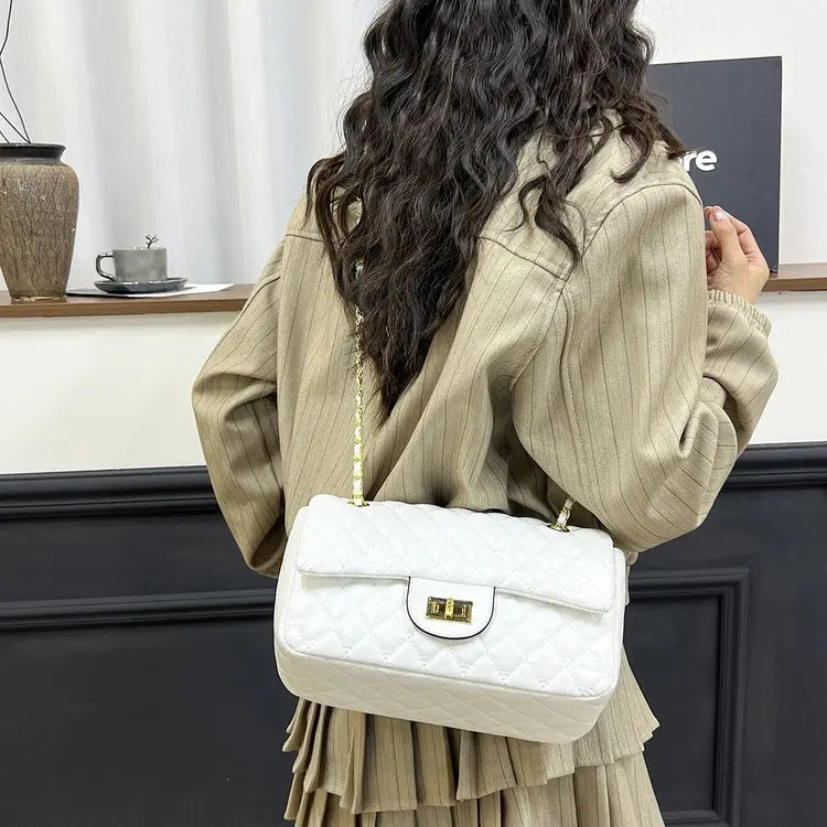 sac bandouliere matelasse blanc ete