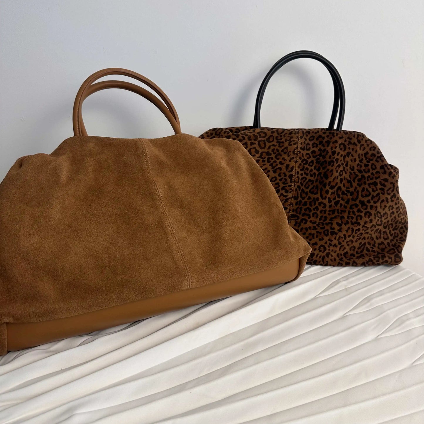 sac cabas en suédine camel