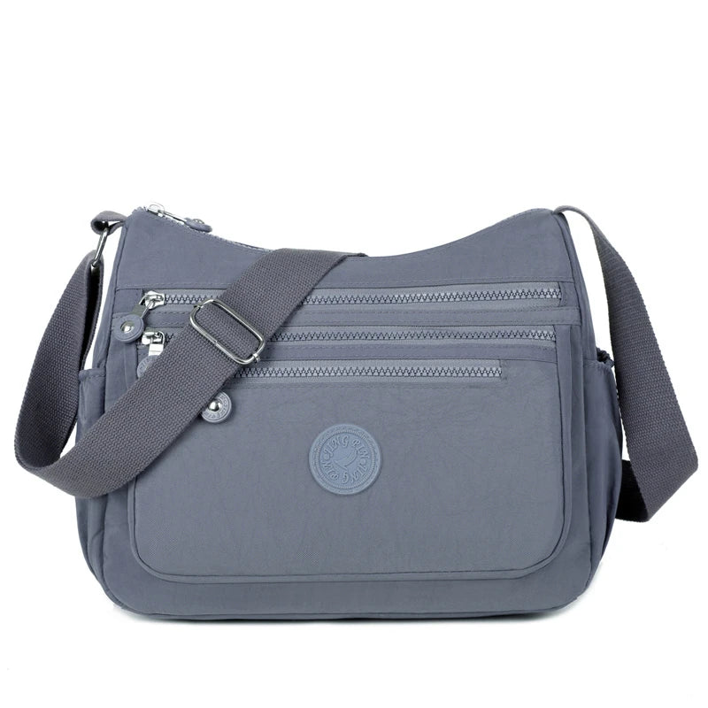 sac bandouliere nylon gris foncé