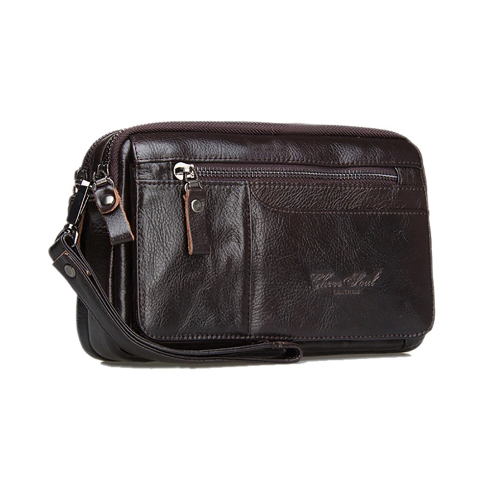 pochette homme classe en cuir