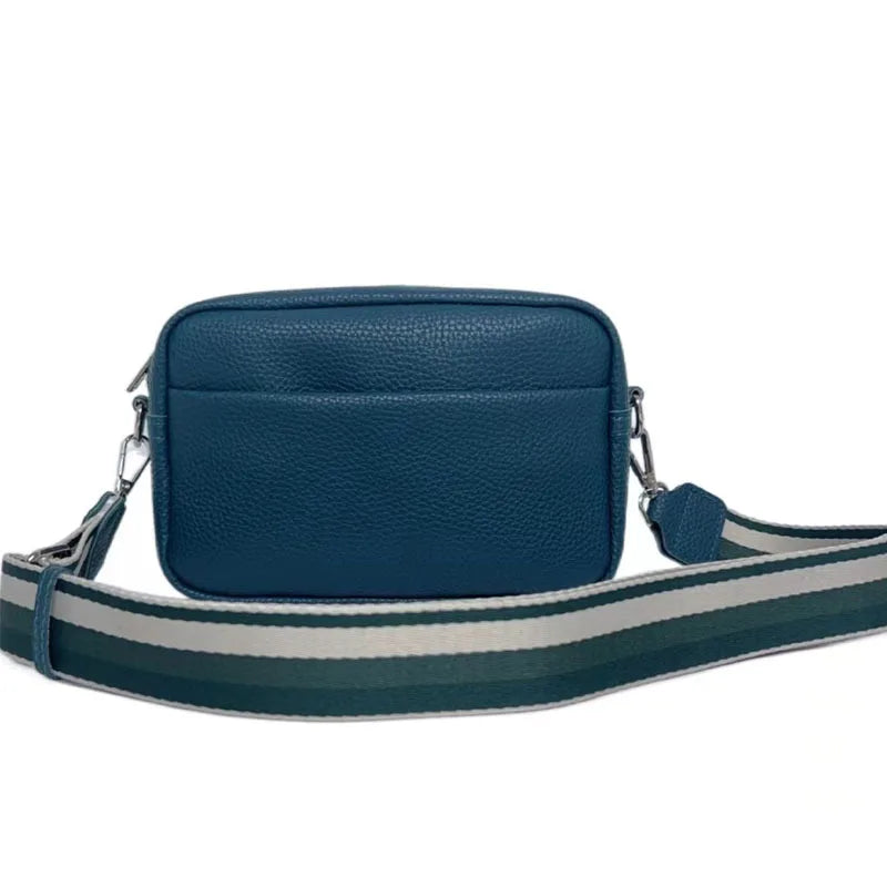 sac bandouliere large sangle bleu petrole