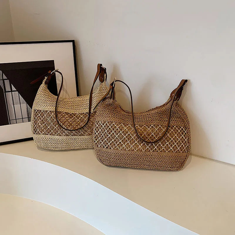 sac a main en paille epaule