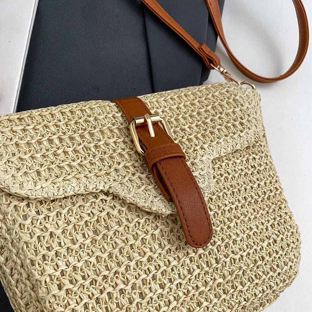 sac besace en paille ete