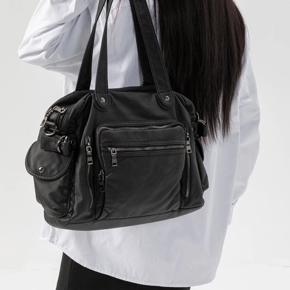 sac de cours noir en bandouliere