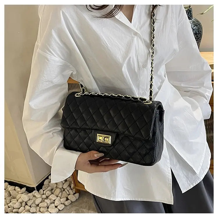 sac bandouliere matelasse femme noir
