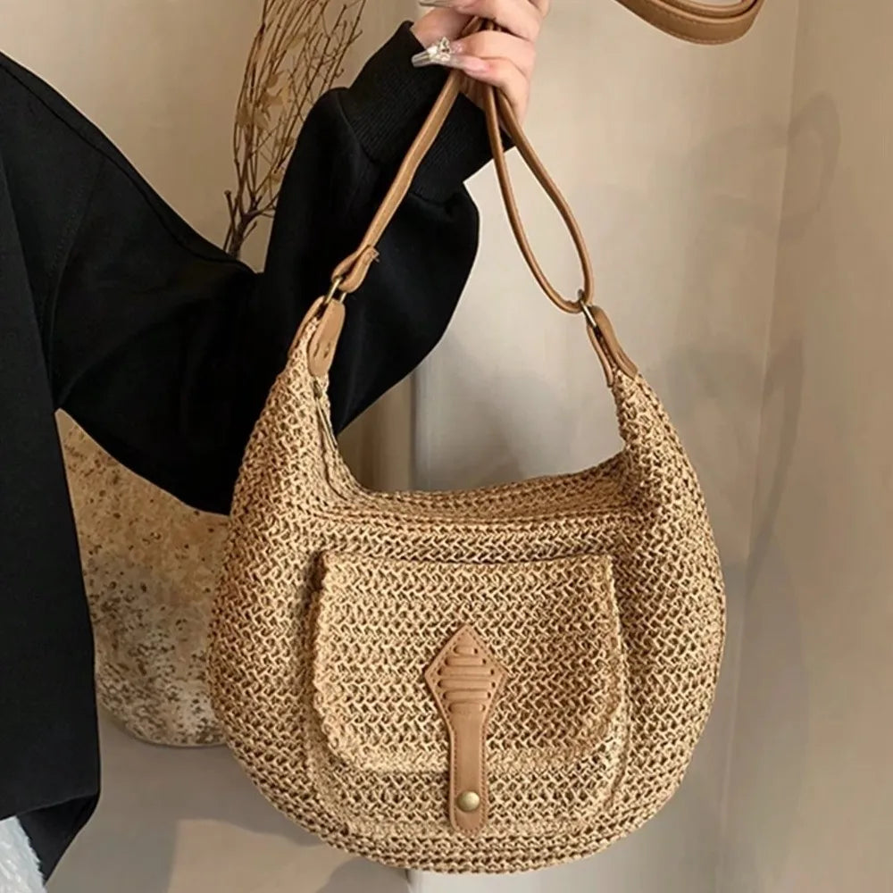 sac ete paille femme
