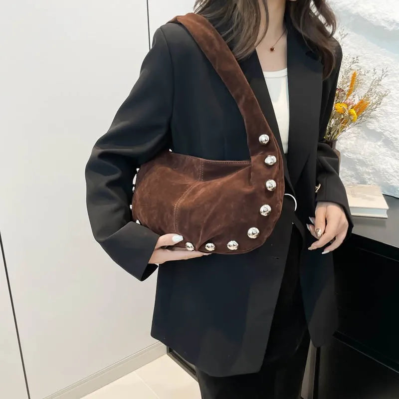 sac en daim femme marron