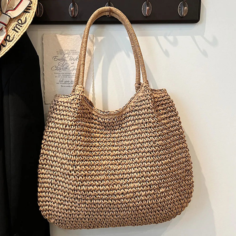 sac paille tendance marron 