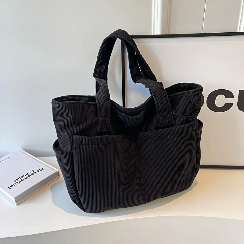 sac cabas en velours noir