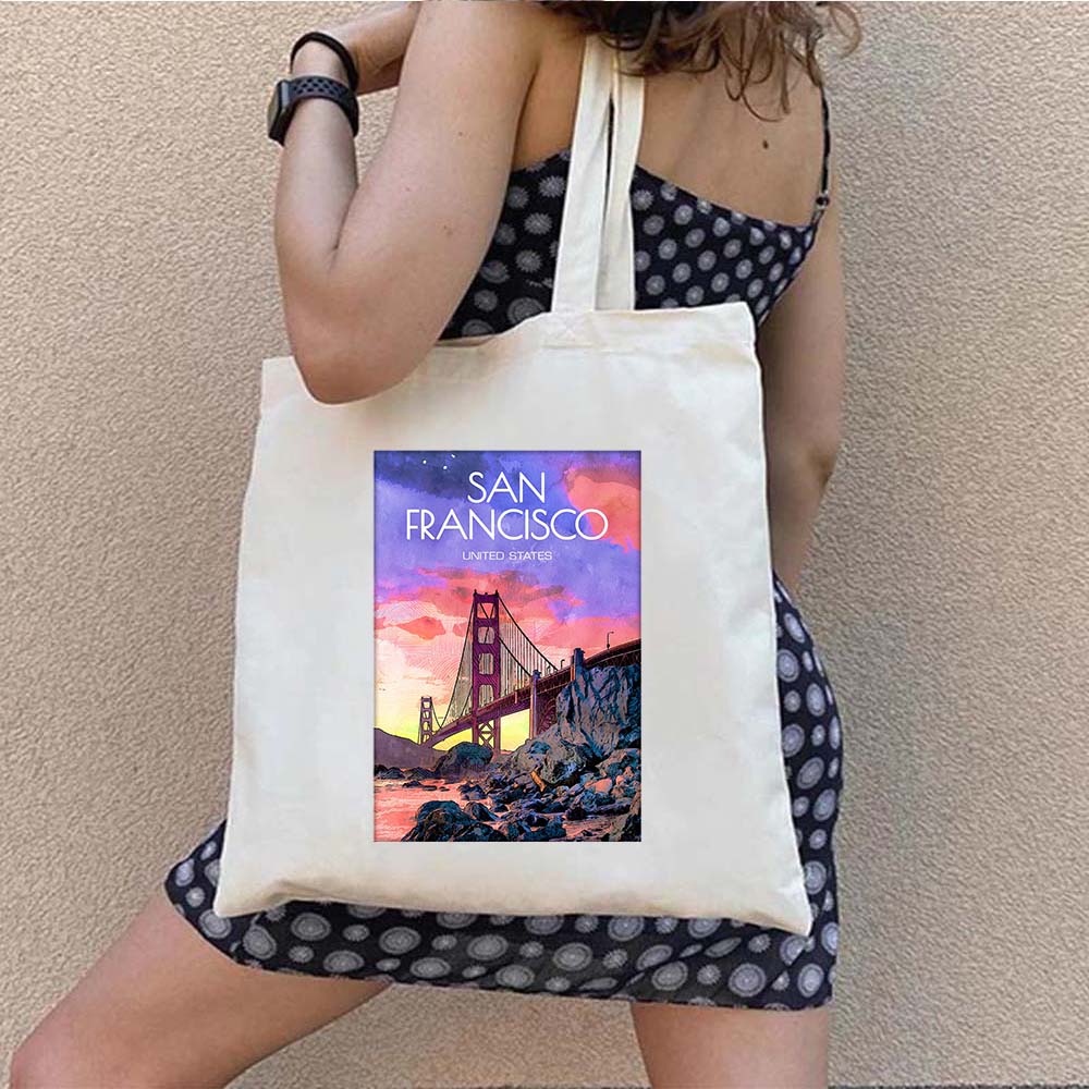 san francisco tote bag golden gates