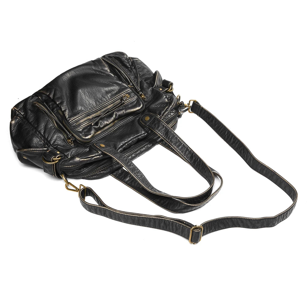 sac de cours femme noir vintage