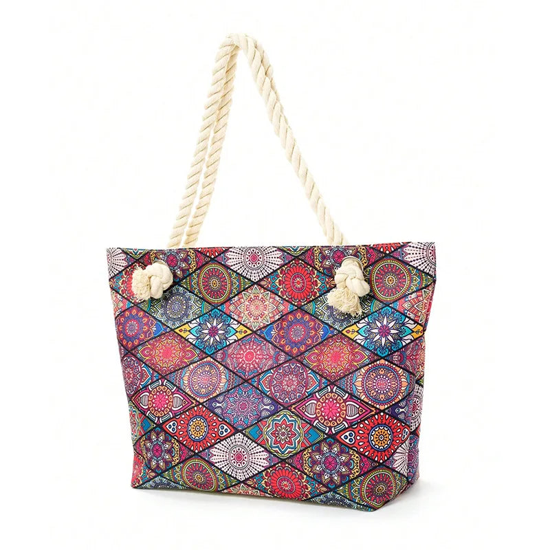 sac de plage colore en toile