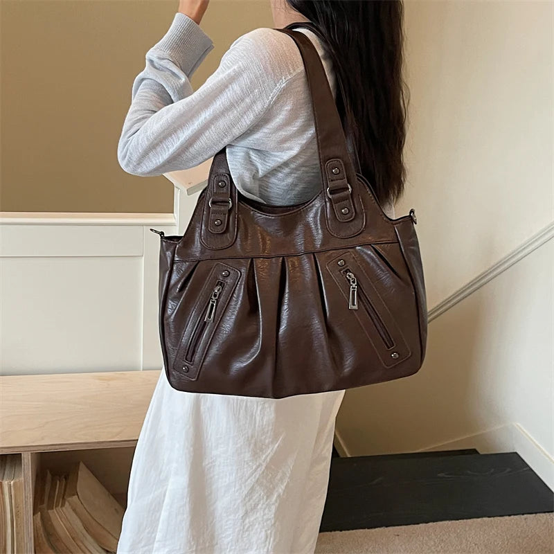 sac porte epaule luxe femme marron