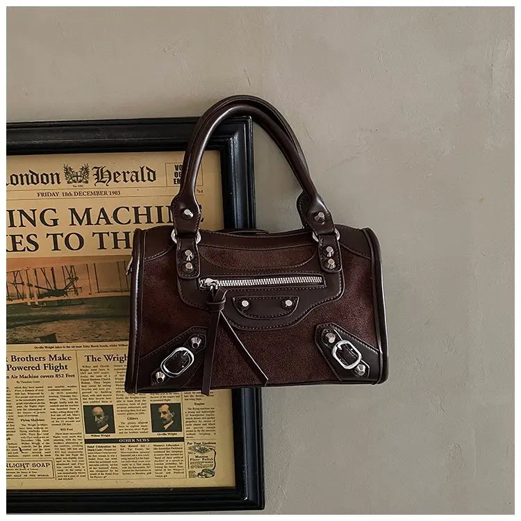 sac en daim femme chocolat