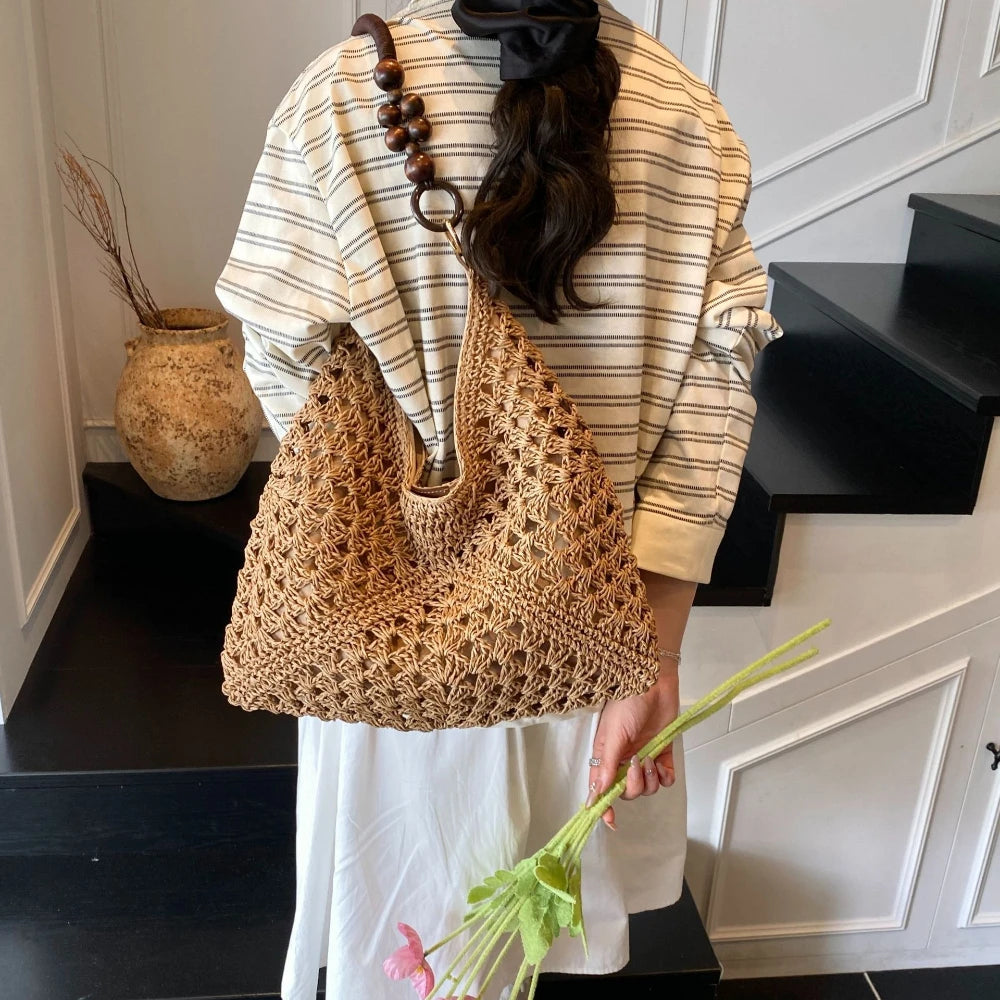 sac paille femme epaule