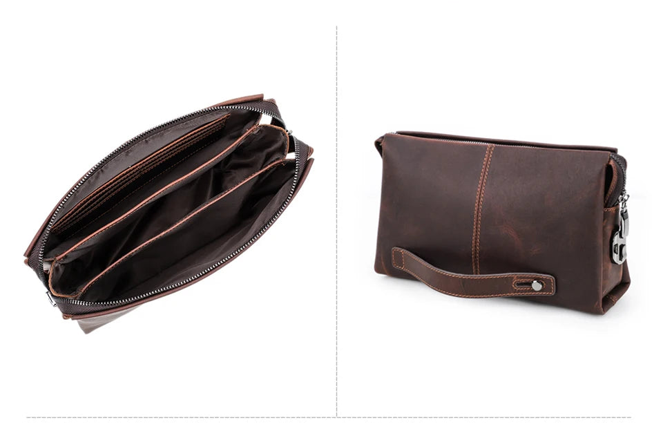 pochette en cuir homme​ chic