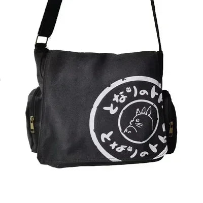 sac en toile bandouliere noir