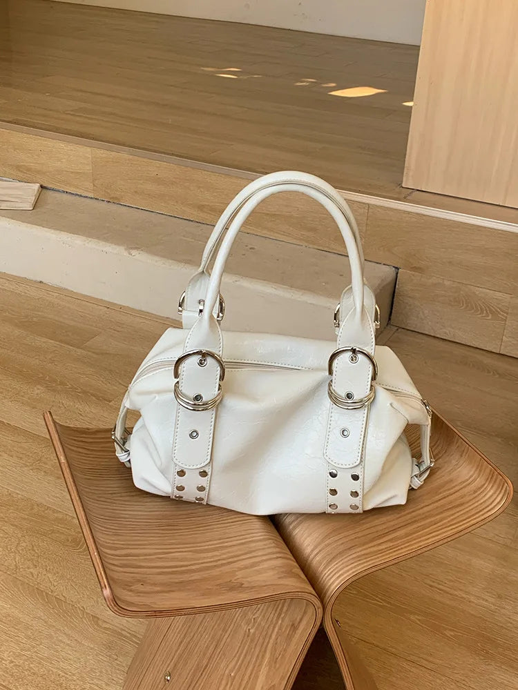 sac porte epaule blanc casse