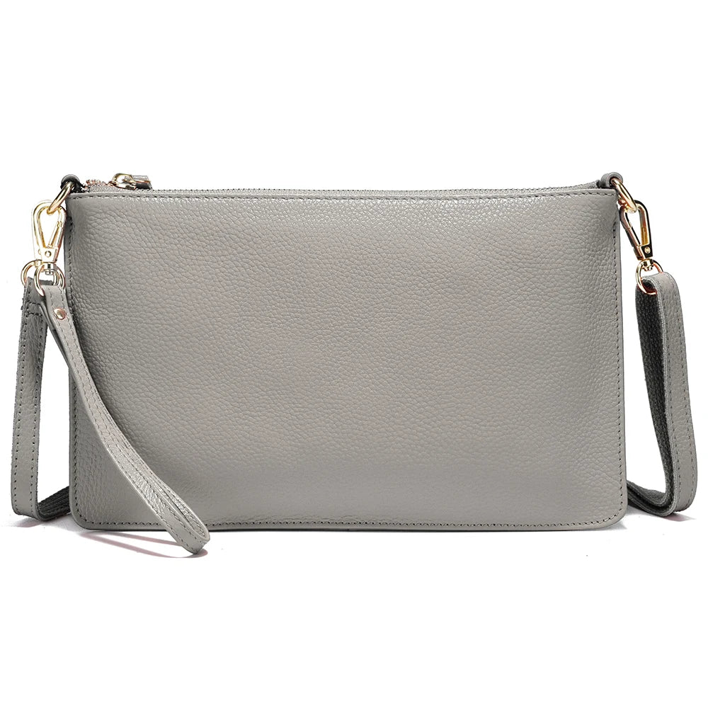 petite pochette bandoulière gris perle
