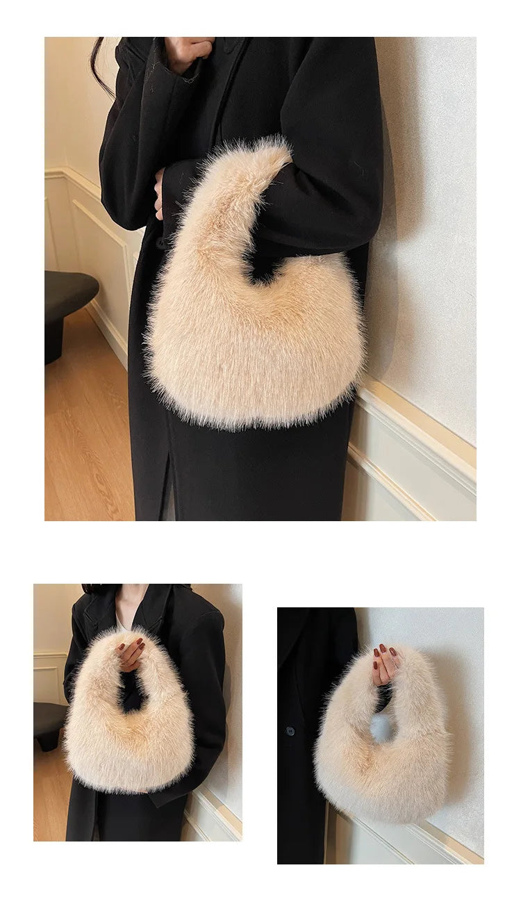 sac en fausse fourrure fluffy