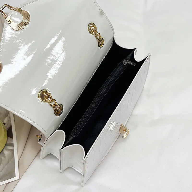 intérieur du sac bandouliere imitation croco