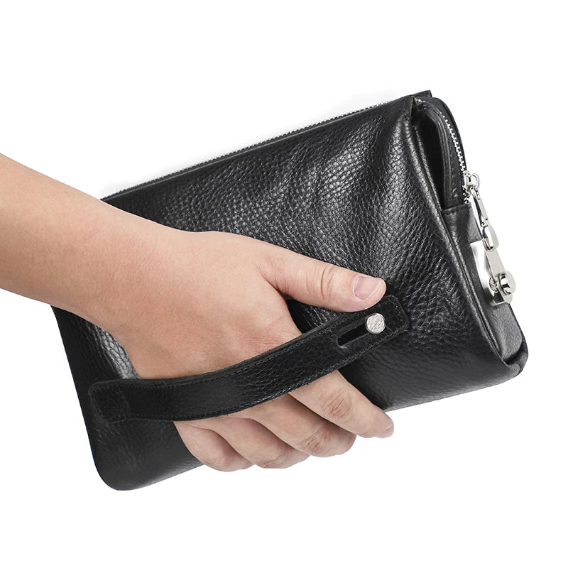 pochette homme luxe en cuir