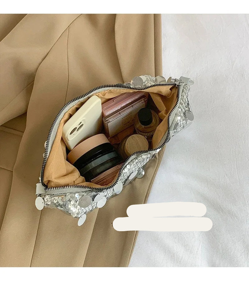interieur sac paillettes dore femme