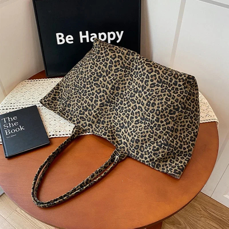 sac cabas leopard beige