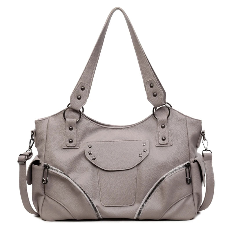sac de cours femme gris pierre