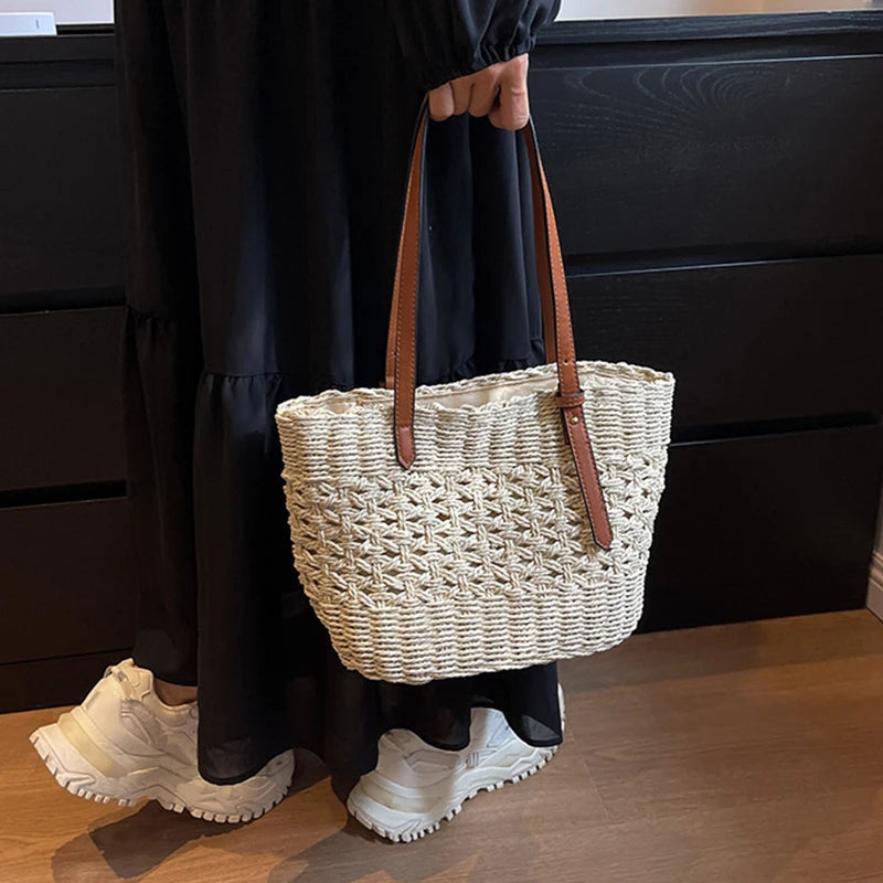 sac a main en paille tresse