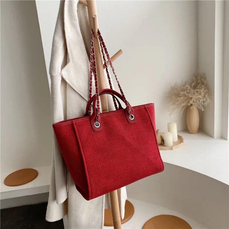 Sac cabas 2025 femme rouge