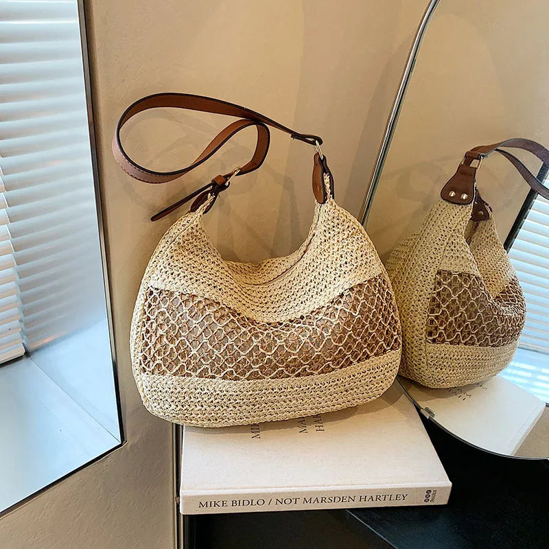 sac a main en paille tressee boheme