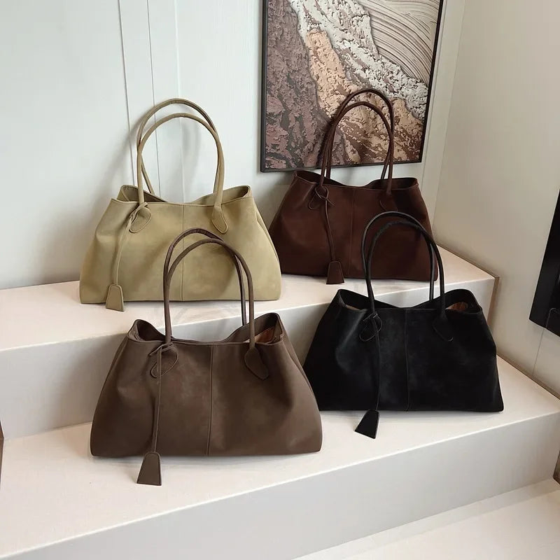 grand sac a main femme en suede