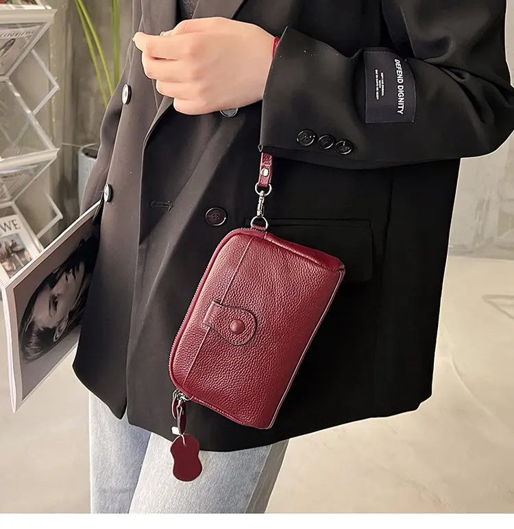 sac pochette bandouliere cuir femme chic