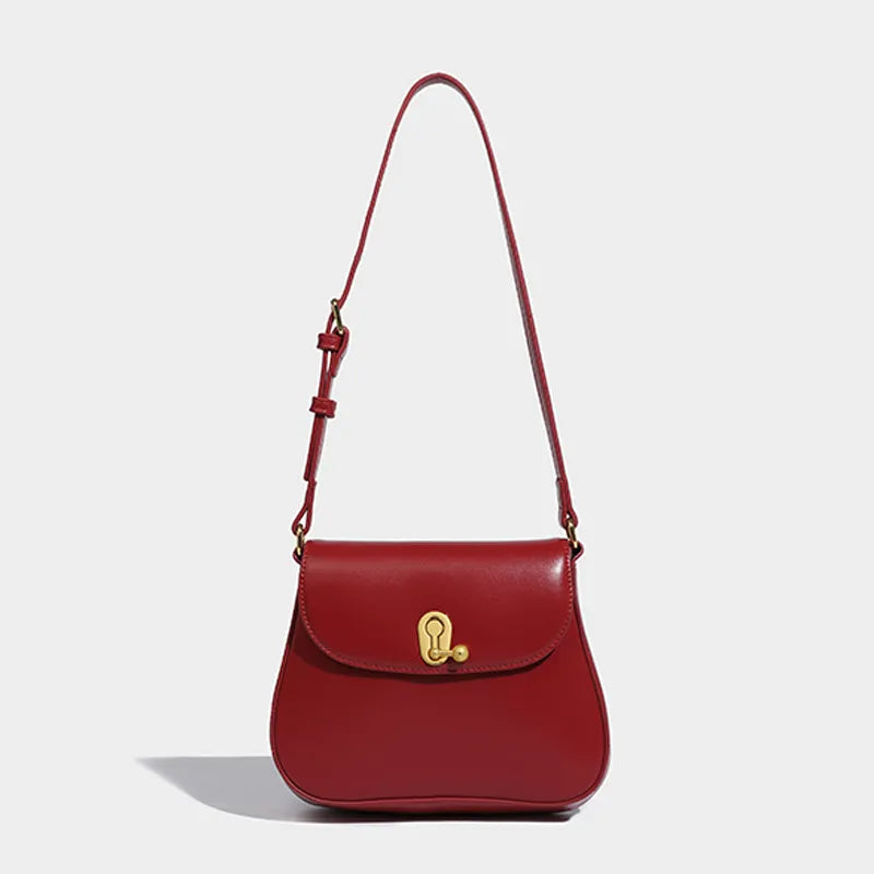 sac cuir synthetique rouge bandouliere 