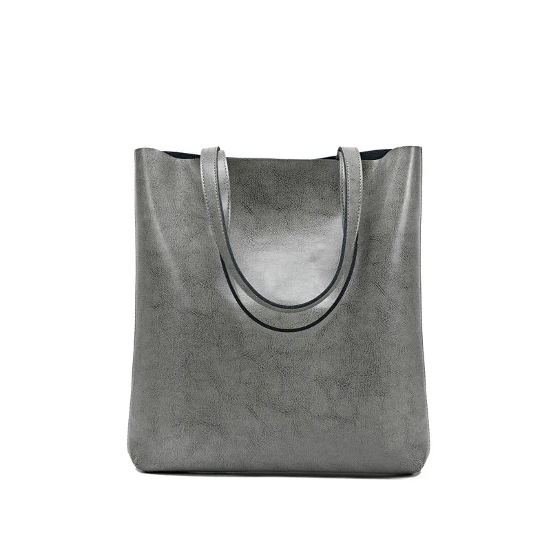 sac a main cuir brut gris clair