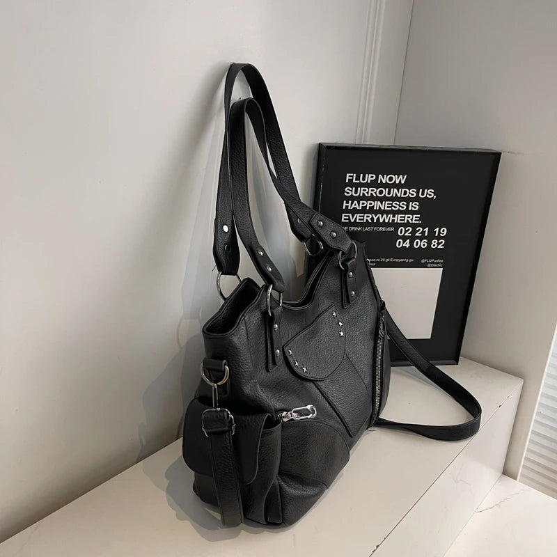 grand sac de cours noir femme