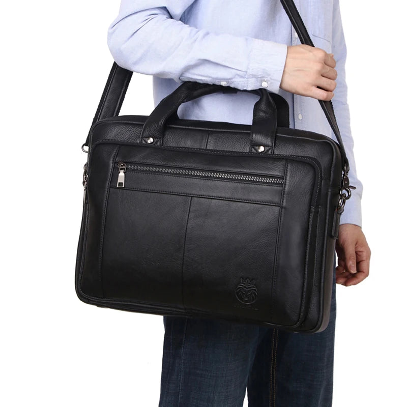 sac a main homme cuir noir