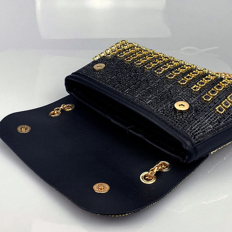 intérieur sac de soiree bandouliere a strass
