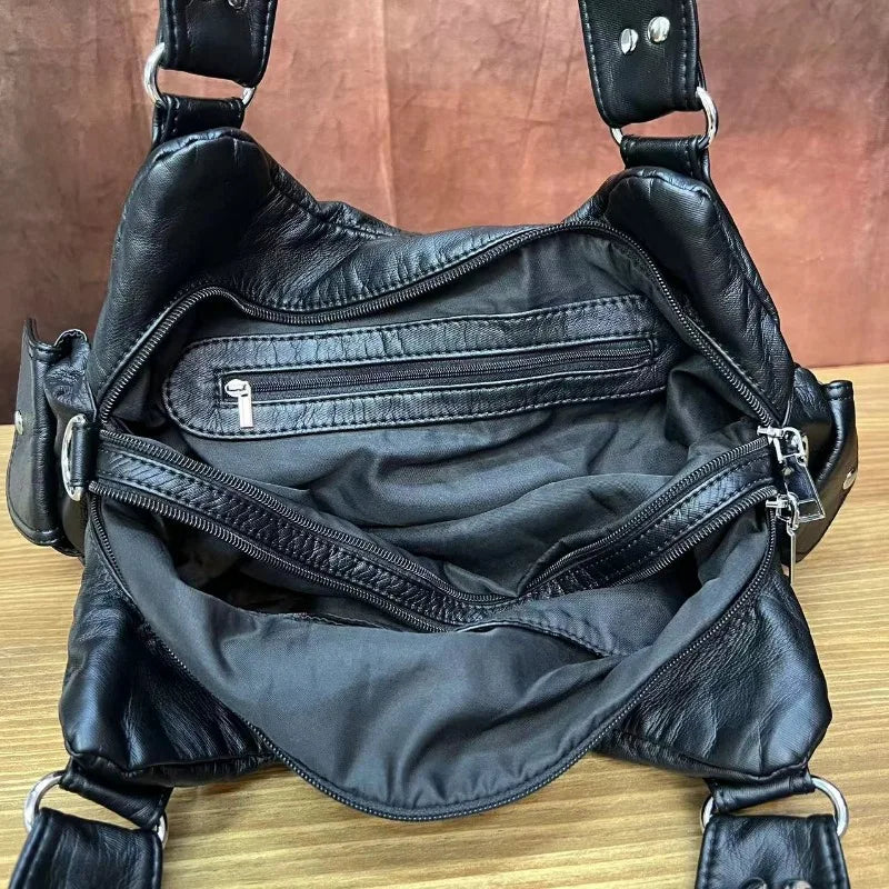 interieur sac à main multipoches femme vintage