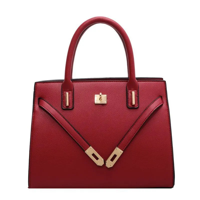 sac a main cabas luxe rouge