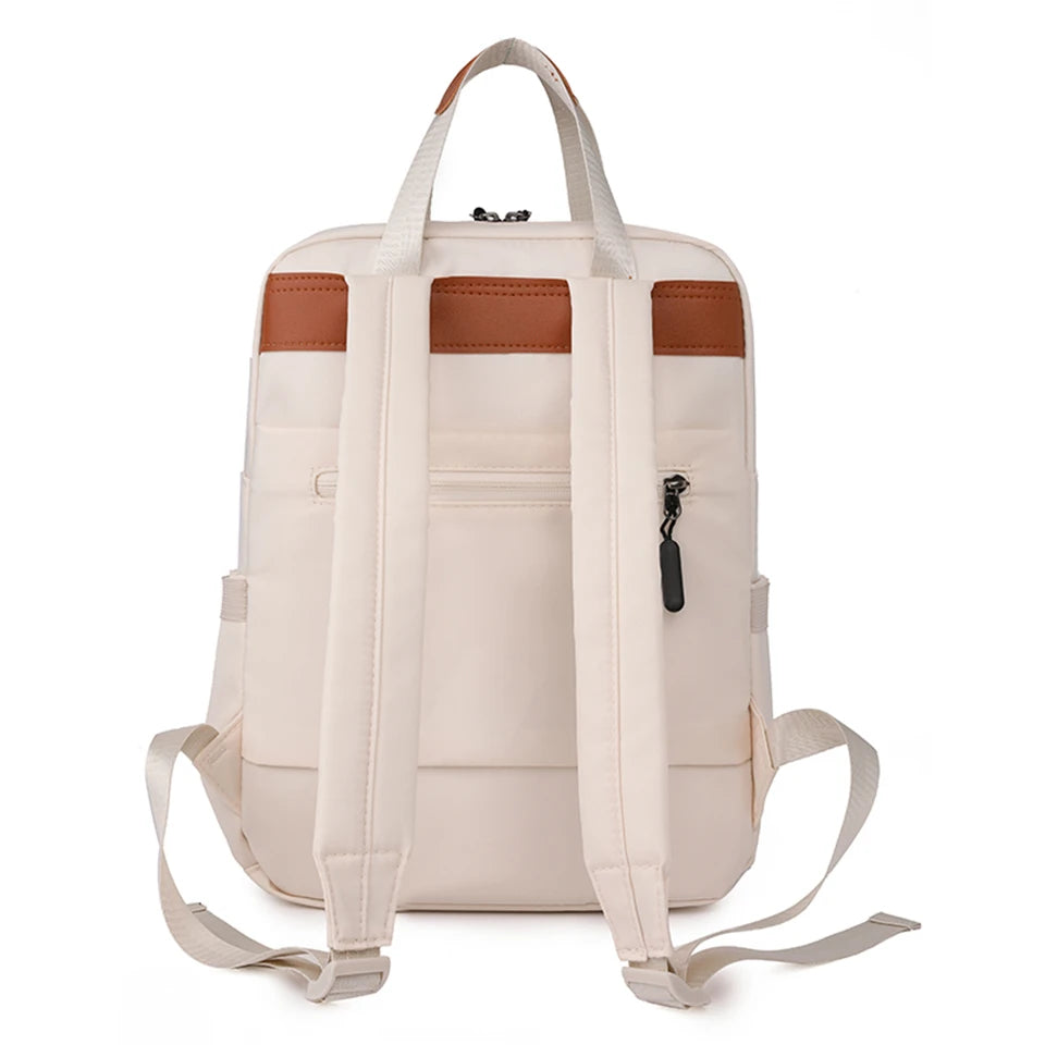 dos du sac a dos blanc pour femme en tissu