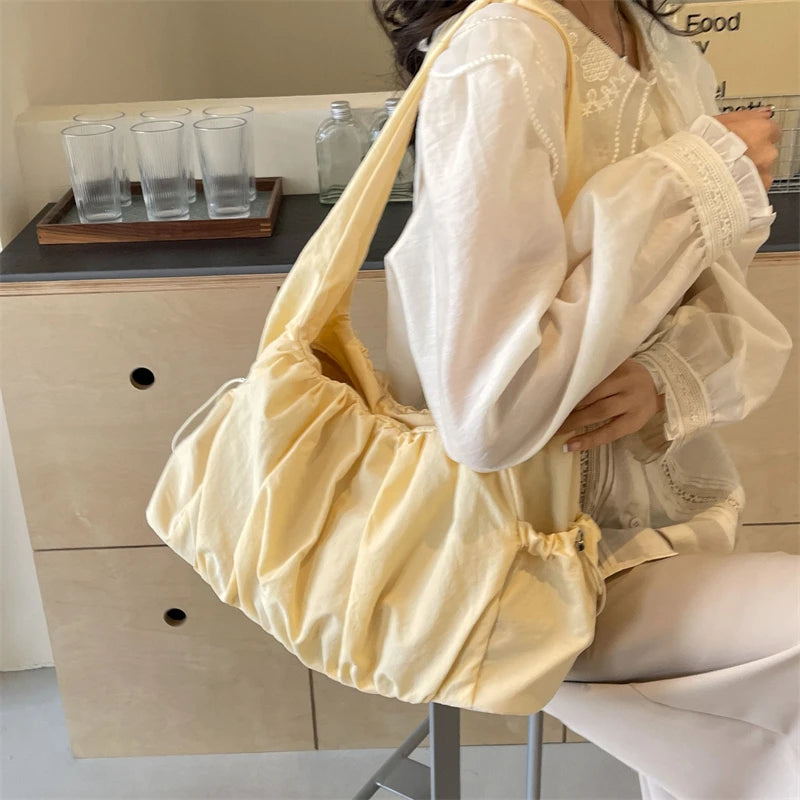 sac à main jaune en nylon