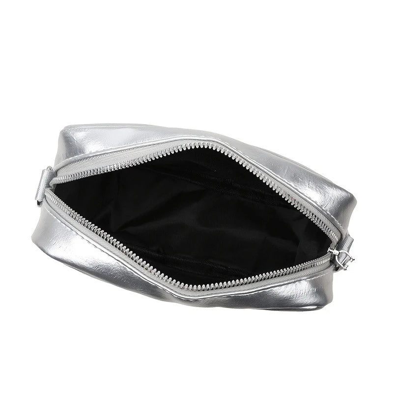 interieur du sac bandouliere argente