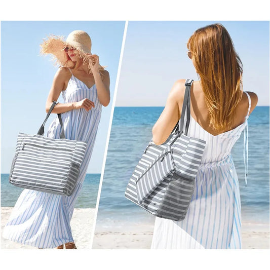 sac de plage raye