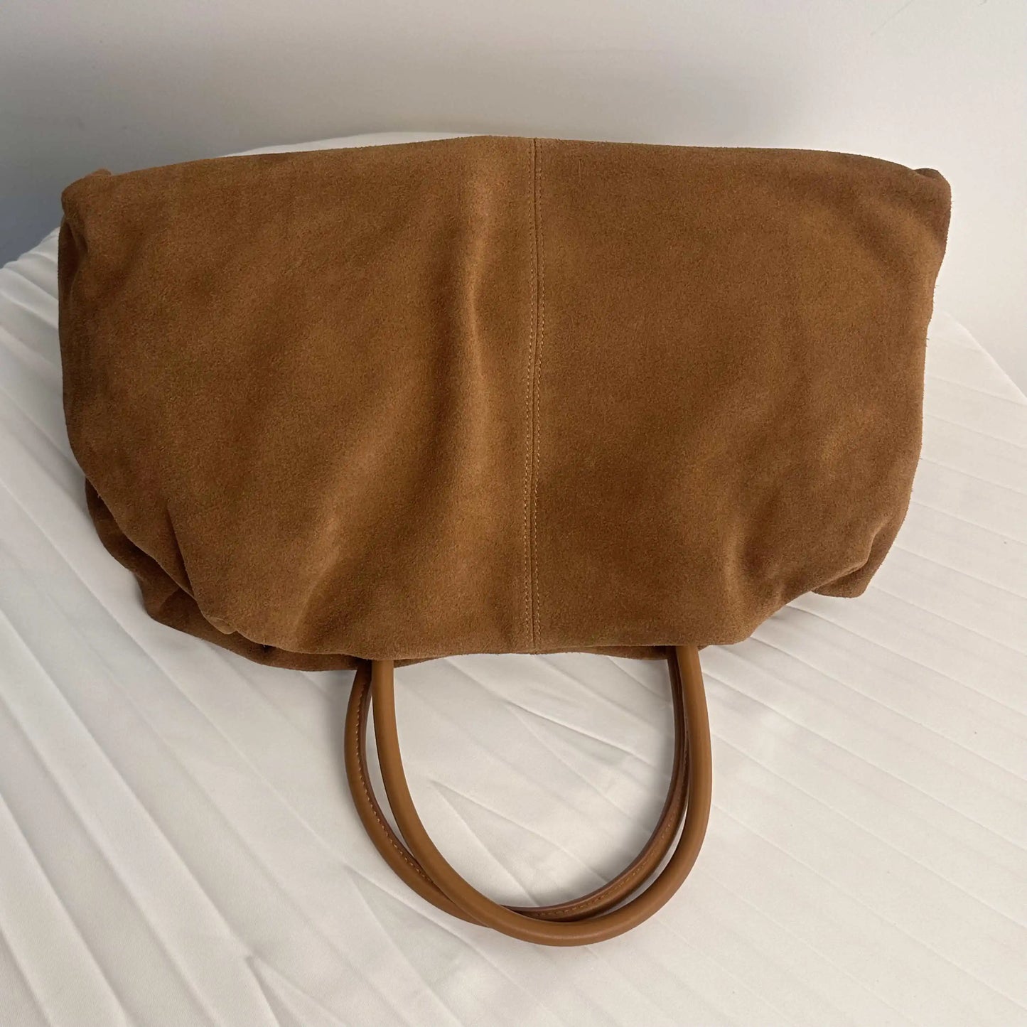 sac cabas en daim marron clair