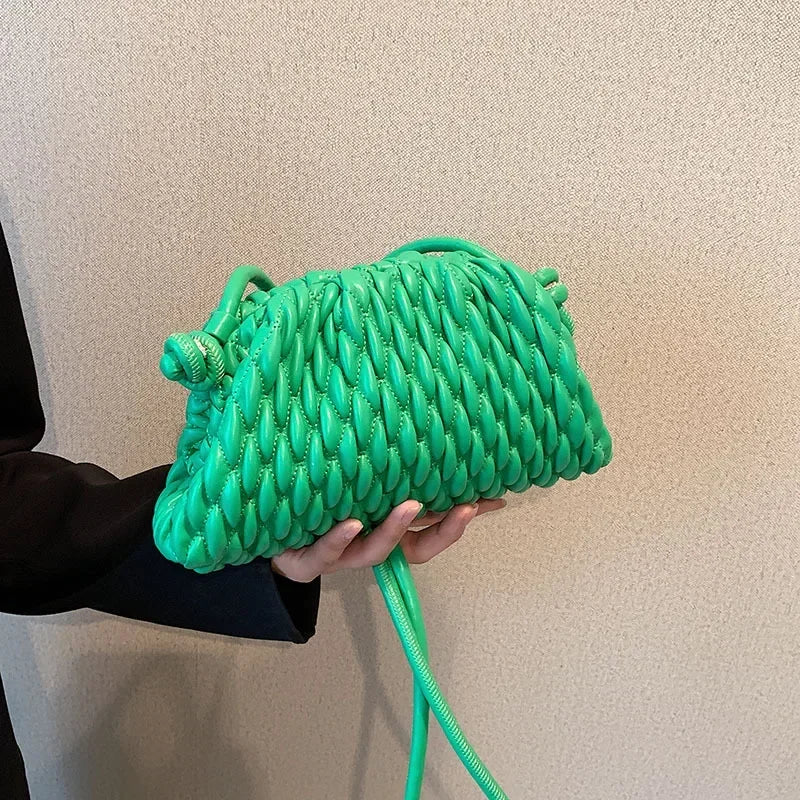 sac pochette matelassé vert