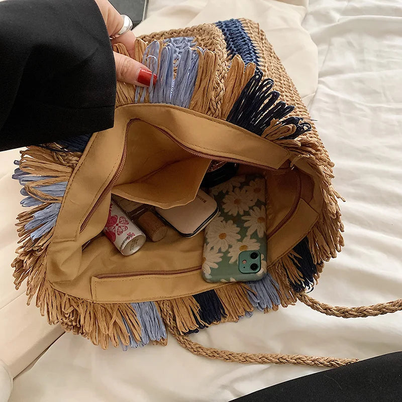 interieur sac en paille luxe